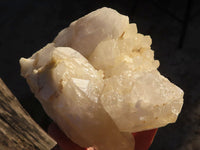 Natural White Quartz Crystal Clusters x 2 From Zambia