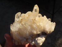 Natural White Quartz Crystal Clusters x 2 From Zambia