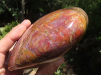 Polished Extra Large Petrified Red Podocarpus Wood Heart  x 1 From Mahajanga, Madagascar - TopRock