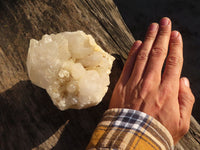 Natural White Quartz Crystal Clusters x 2 From Zambia