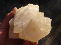 Natural White Quartz Crystal Clusters x 2 From Zambia