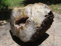 Polished Large Crystal Centred Agate Geode With Carnelian Colouration x 1 From Zululand, South Africa - TopRock