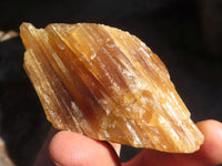 Natural Honey Aragonite Etched & Cobbed Pieces  x 24 From Namibia