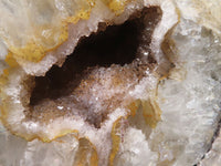 Polished Large Crystal Centred Agate Geode With Carnelian Colouration x 1 From Zululand, South Africa - TopRock