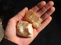 Natural Honey Aragonite Etched & Cobbed Pieces  x 24 From Namibia