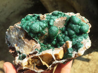 Natural Rare Ball Malachite On Drusy Quartz & Dolomite Matrix  x 1 From Kambove, Congo - Toprock Gemstones and Minerals 