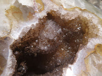 Polished Large Crystal Centred Agate Geode With Carnelian Colouration x 1 From Zululand, South Africa - TopRock