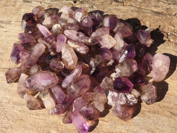 Natural Small Chiredzi Amethyst / Smokey Quartz Crystals - sold per 500g - From Chiredzi, Zimbabwe