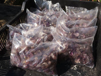 Natural Small Chiredzi Amethyst / Smokey Quartz Crystals - sold per 500g - From Chiredzi, Zimbabwe