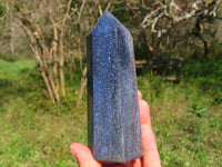 Polished Lazulite Crystal Points x 3 From Madagascar - TopRock