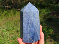 Polished Lazulite Crystal Points x 3 From Madagascar - TopRock