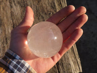 Polished  Clear Quartz Crystal Balls  x 3 From Ambatondrazaka, Madagascar