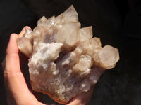 Natural Cascading White Phantom Smokey Quartz Clusters  x 3 From Luena, Congo - Toprock Gemstones and Minerals 