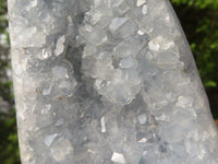 Polished Blue Celestite Standing Free Forms  x 2 From Sakoany, Madagascar - Toprock Gemstones and Minerals 