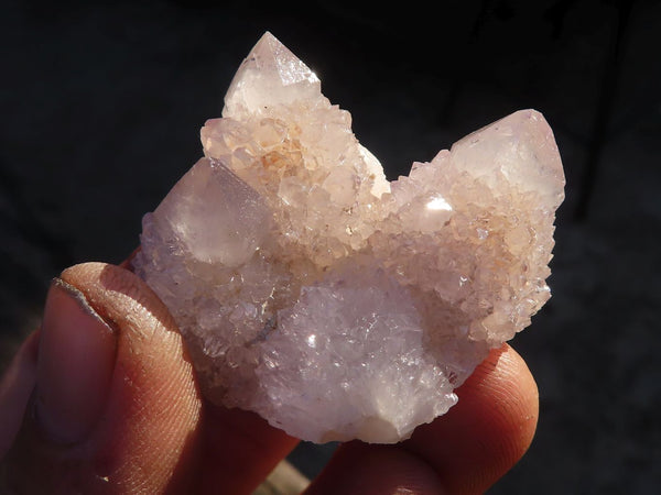 Natural Small Pale Lilac Spirit Quartz Clusters x 35 From Boekenhouthoek, South Africa