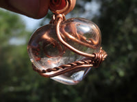 Polished Mixed Jewellery Free Forms With Copper Art Wire Pendants x 6 From Southern Africa - TopRock