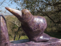 Polished Pair Of Purple Lepidolite Bird Book End Carvings  x 2 From Zimbabwe - TopRock