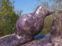 Polished Pair Of Purple Lepidolite Bird Book End Carvings  x 2 From Zimbabwe - TopRock