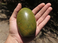 Polished Green Opal Standing Free Forms  x 6 From Madagascar - TopRock