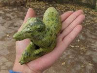 Polished Hand Carved Pair Of Leopard Stone Canines  x 2 From Zimbabwe - TopRock