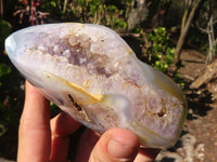 Polished Amethyst Agate Geodes x 6 From Madagascar