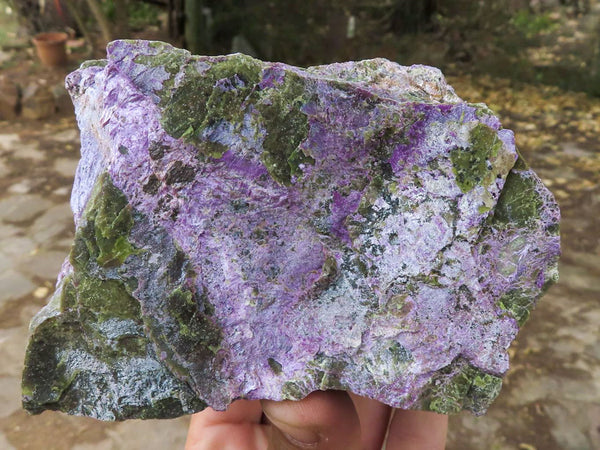 Natural Silky Purple Stichtite With Green Serpentine Specimens  x 3 From Barberton, South Africa - TopRock