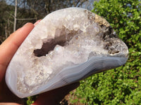 Polished Amethyst Agate Geodes x 6 From Madagascar