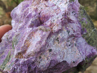 Natural Silky Purple Stichtite With Green Serpentine Specimens  x 3 From Barberton, South Africa - TopRock