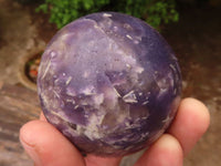 Polished Purple Lepidolite Spheres With Rubellite On Some  x 6 From Madagascar - Toprock Gemstones and Minerals 