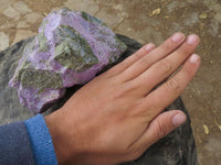 Natural Silky Purple Stichtite With Green Serpentine Specimens  x 3 From Barberton, South Africa - TopRock