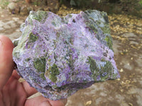 Natural Silky Purple Stichtite With Green Serpentine Specimens  x 3 From Barberton, South Africa - TopRock