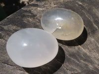 Polished Girasol Pearl Quartz Palm Stones  x 14 From Madagascar - TopRock