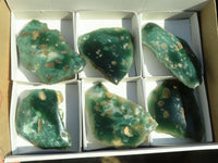 Polished One Side Polished Emerald Mtorolite Plates  x 6 From Zimbabwe