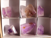 Polished Large Window Amethyst Points x 6 From Madagascar