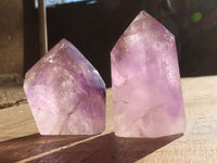 Polished Large Window Amethyst Points x 6 From Madagascar