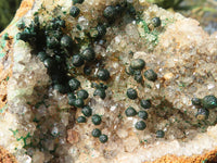 Natural Rare Ball Malachite On Drusy Quartz & Dolomite Matrix  x 2 From Kambove, Congo - Toprock Gemstones and Minerals 