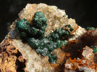 Natural Rare Ball Malachite On Drusy Quartz & Dolomite Matrix  x 2 From Kambove, Congo - Toprock Gemstones and Minerals 