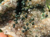 Natural Rare Ball Malachite On Drusy Quartz & Dolomite Matrix  x 2 From Kambove, Congo - Toprock Gemstones and Minerals 