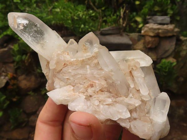 Natural Mixed Quartz Clusters  x 4 From Madagascar - Toprock Gemstones and Minerals 