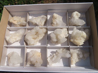 Natural White Quartz Clusters x 12 From Madagascar - TopRock