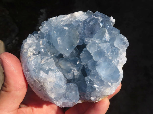 Natural Blue Celestite Crystal Specimens  x 2 From Sakoany, Madagascar - Toprock Gemstones and Minerals 