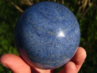 Polished Rich Blue Lazulite Spheres x 2 From Madagascar - TopRock