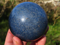 Polished Rich Blue Lazulite Spheres x 2 From Madagascar - TopRock