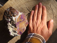 Natural Metallic Purpurite Cobbed Specimens x 2 From Erongo, Namibia