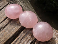 Polished Gemmy Pink Rose Quartz Palm Stones  x 12 From Madagascar - Toprock Gemstones and Minerals 