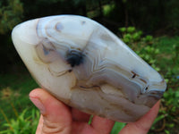 Polished Agate Standing Free Forms x 3 From Madagascar - TopRock