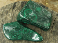 Polished Malachite Free Forms With Stunning Flower & Banding Patterns x 6 From Congo - TopRock