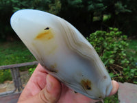 Polished Agate Standing Free Forms x 3 From Madagascar - TopRock