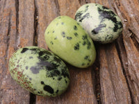 Polished Green Leopard Stone Gallets  x 12 From Zimbabwe - Toprock Gemstones and Minerals 