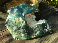 Polished Green Mtorolite / Chrome Chrysoprase Plate x 1 From Zimbabwe - Toprock Gemstones and Minerals 